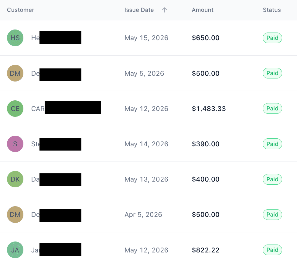 Payment proof